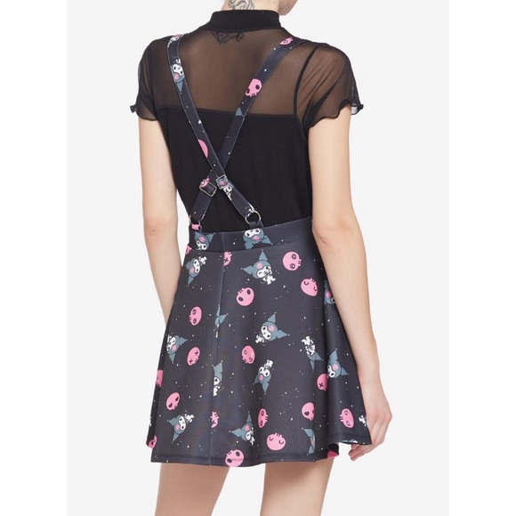 Hot Topic Skirts Hot Topic Kuromi Skull Suspender Skirt Anime